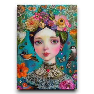 A6 Ansichtkaart – Floral Ladies: Bella