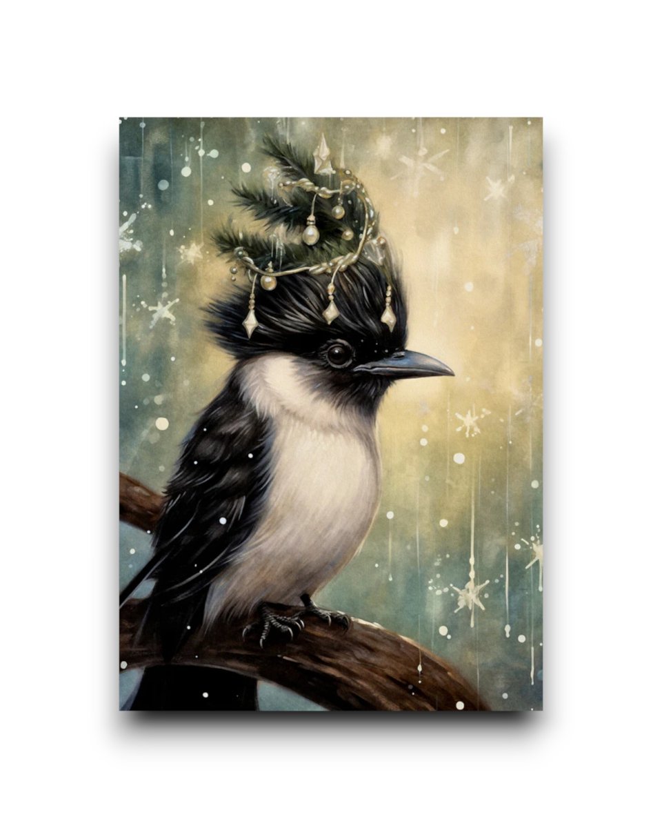 A6 Ansichtkaart – Mystical Christmas Animals: Vogel