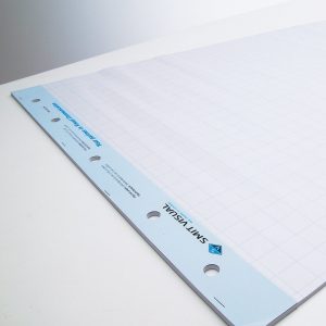 Flip-over papier – Geruit/Blanco – 100×65 cm