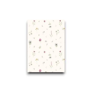 A6 Ansichtkaart – Lentebloemen patroon beige