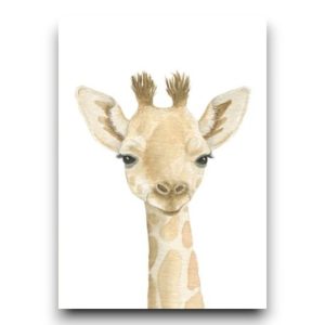 A6 ansichtkaart – Olijke giraffe