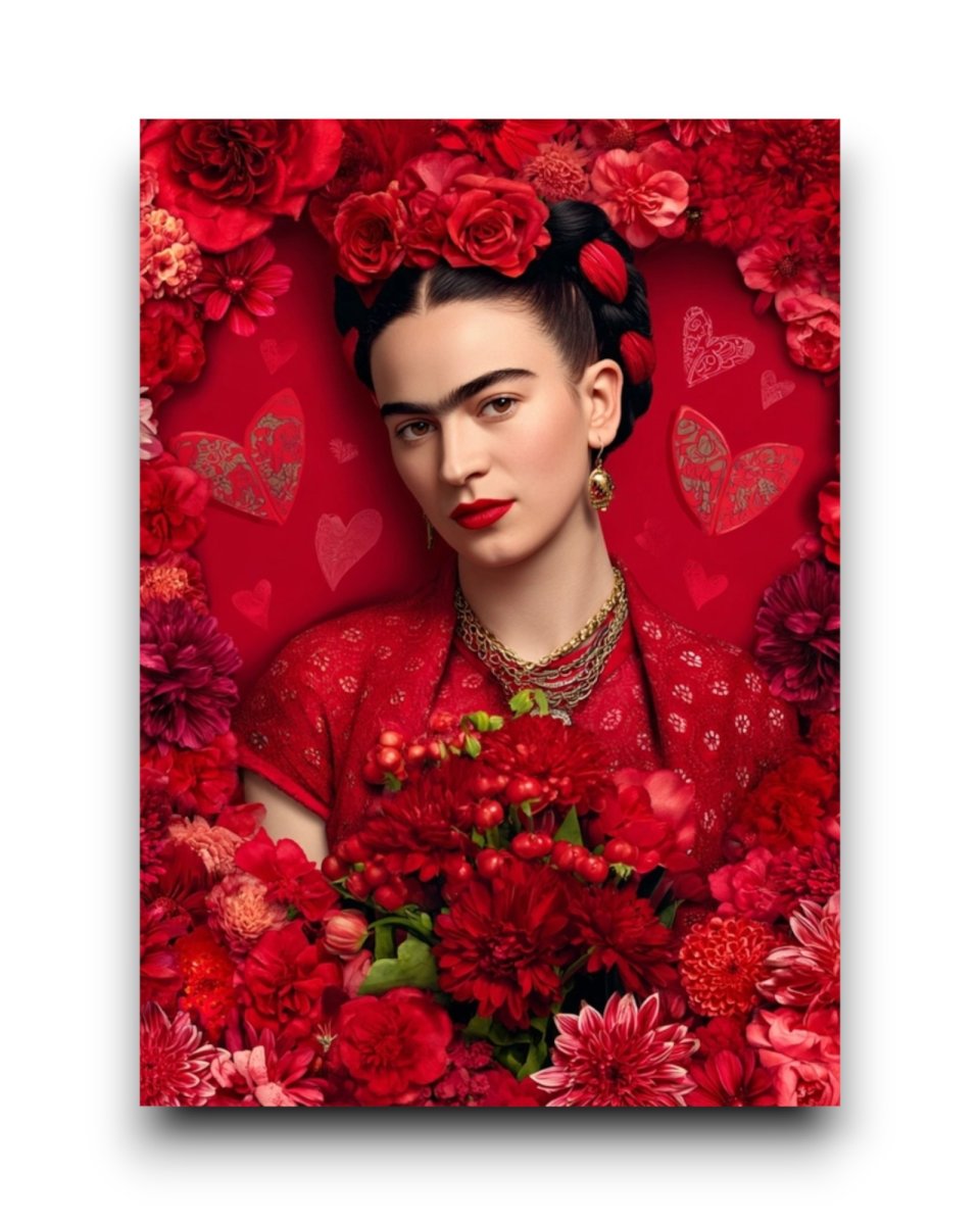 A6 Ansichtkaart – Frida Kahlo: Heart of Roses