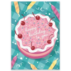 A6 Ansichtkaart – Birthday Cake Candles