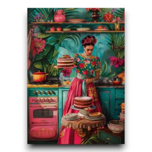 A6 Ansichtkaart – Frida Kahlo – Baking Day