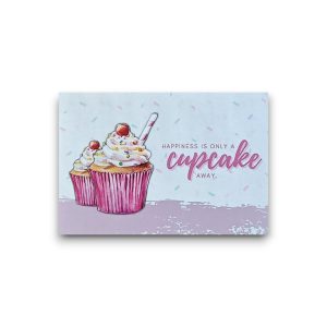 A6 Ansichtkaart – Happiness is only a cupcake away