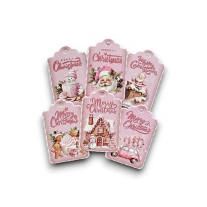 Cadeaulabels – Sweet pink christmas
