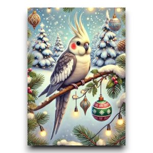 A6 Ansichtkaart – Winter wonderland: Valparkiet