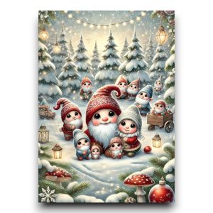 A6 Ansichtkaart – Christmas Family time: Kabouter