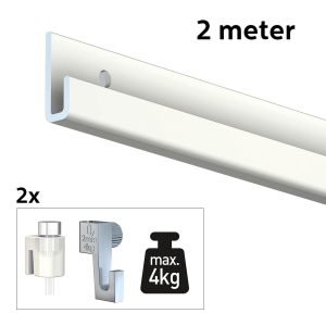 ARTITEQ 2 METER ALL-IN-ONE CLASSIC RAIL 4KG / WHITE RAL9010