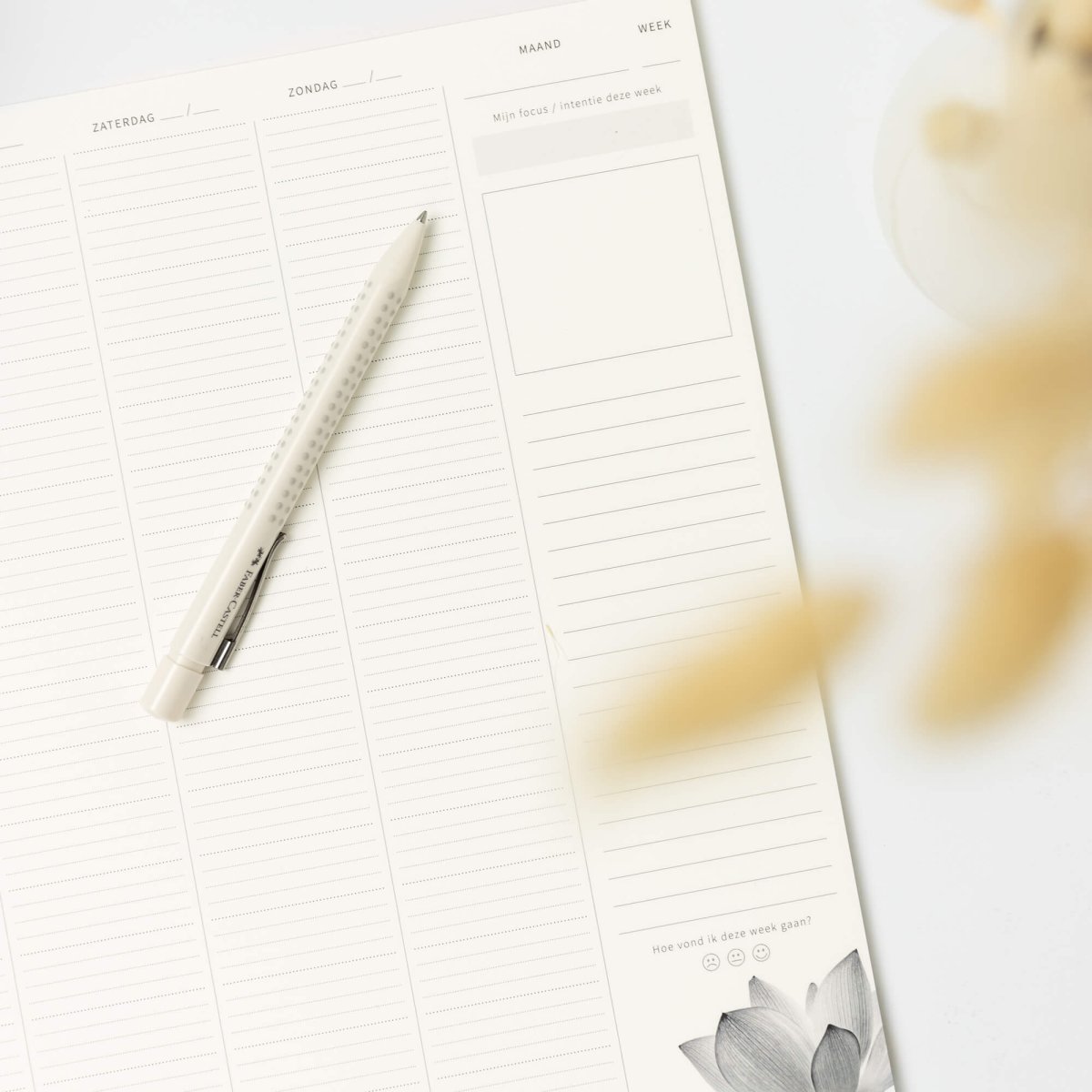 Weekplanner A3 deskplanner Lotus - Afbeelding 8