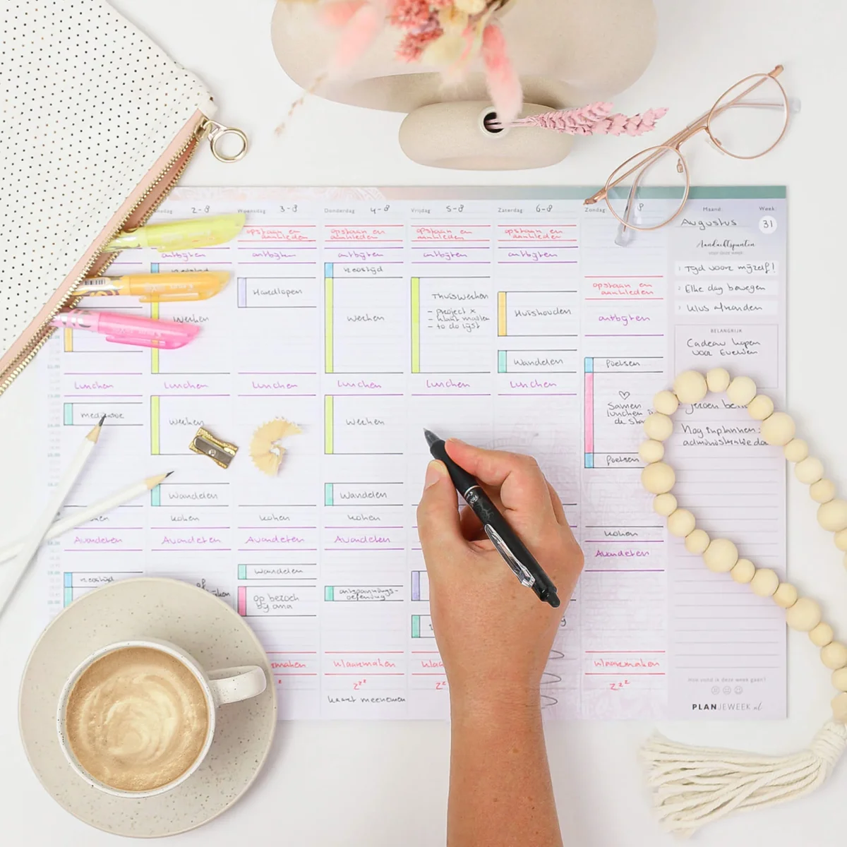 Weekplanner A3 deskplanner Mandala - Afbeelding 8