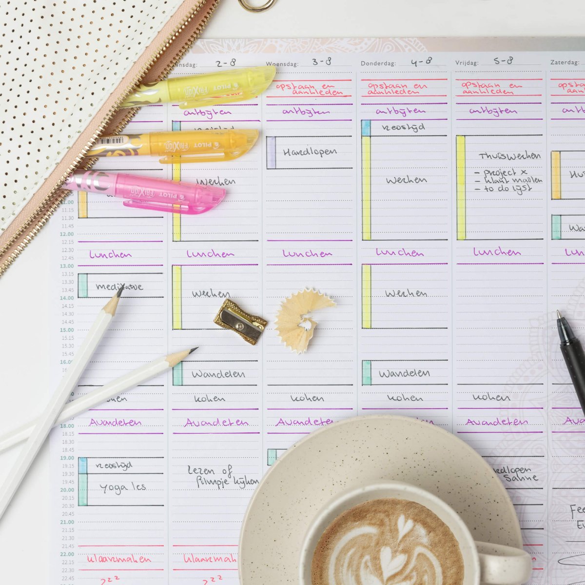 Weekplanner A3 deskplanner Mandala - Afbeelding 9