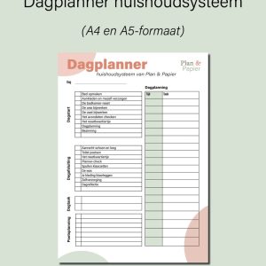 Dagplanner huishoudsysteem van Plan en Papier