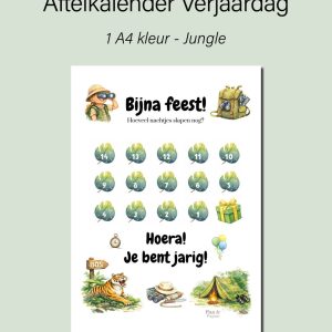Aftelkalender verjaardag Jungle