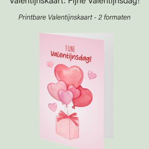 Printbare Valentijnskaart: Fijne valentijnsdag!