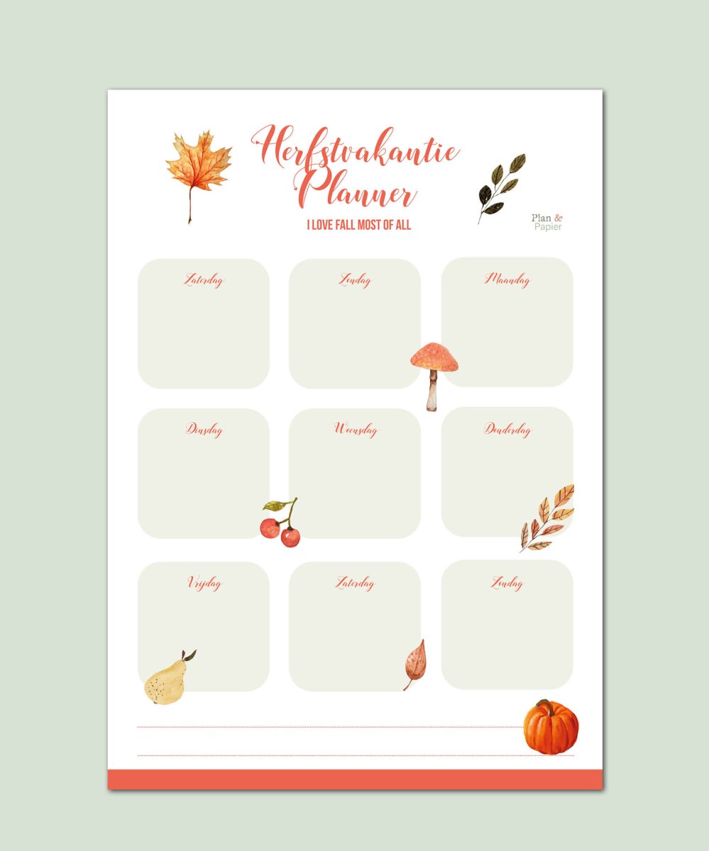 Herfstvakantie Planner - Afbeelding 5