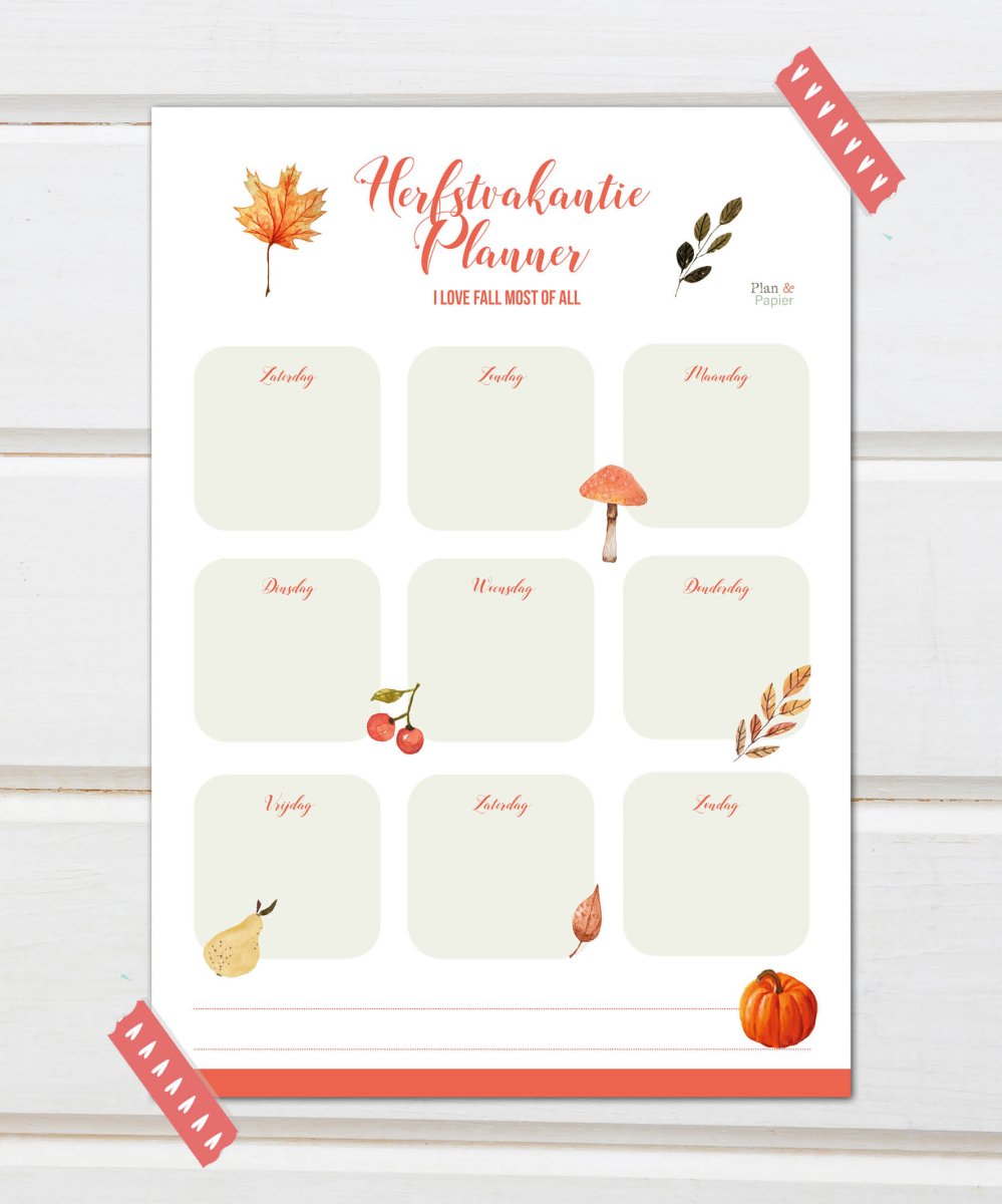 Herfstvakantie Planner - Afbeelding 6