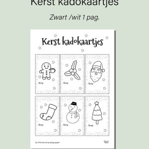Kerst kadokaartjes