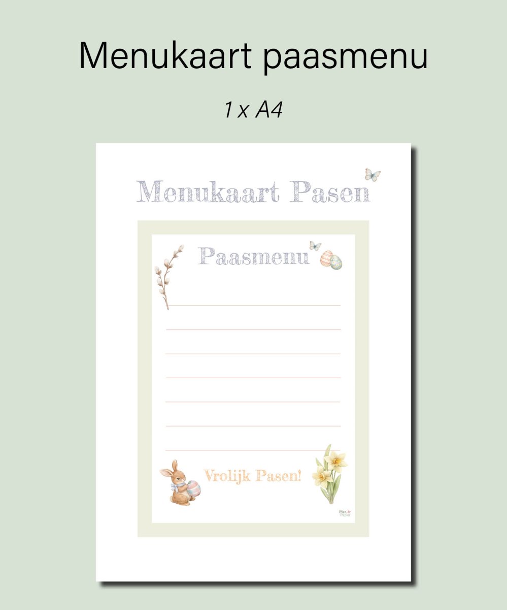Menukaart paasmenu - Afbeelding 3