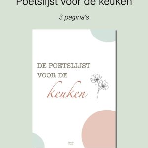 Poetslijst voor de keuken