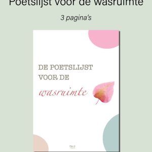 Poetslijst voor de wasruimte