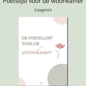 Poetslijst voor de woonkamer
