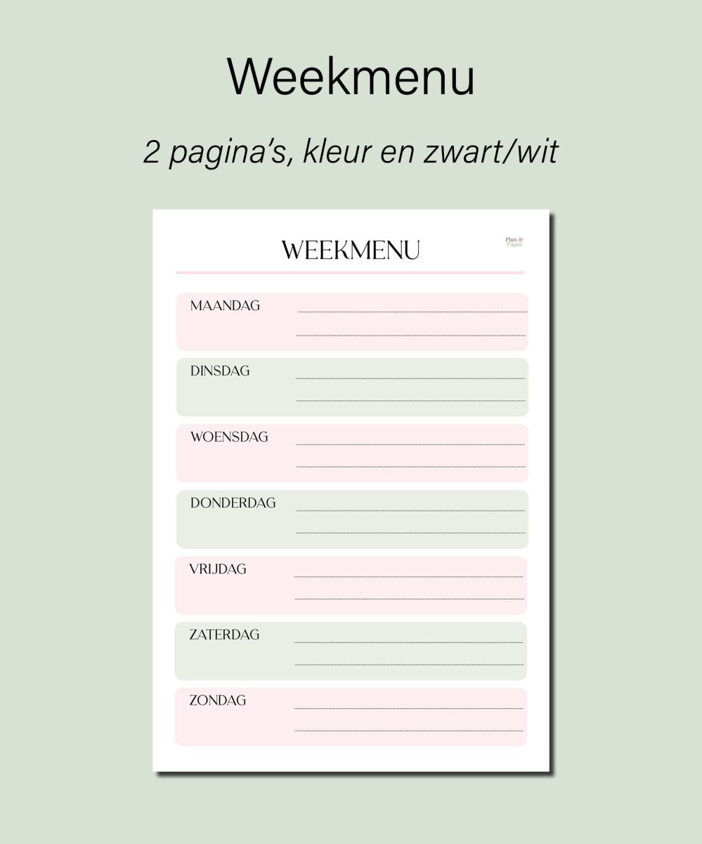 Weekmenu