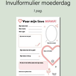 Invulformulier moederdag